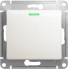 GSL000613 Выключатель встраиваемый одноклавишный с подсветкой (перламутровый) Systeme Electric Glossa GSL000613