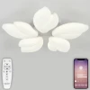 LED LAMPS 81116 Потолочная люстра светодиодная Natali Kovaltseva Effect LED LAMPS 81116 с пультом ДУ, моб. приложением 100W, белый, LED (регулировка яркости, 220V, цветы, листья)