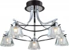 89101-5 chrome + wengue Потолочная люстра N-Light 89101 89101-5 chrome + wengue