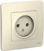 BLNRS000012 Розетка встраиваемая без заземления (молочный) Systeme Electric Blanca BLNRS000012