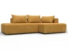 134823 Диван угловой Лига-103 НПБ угол правый (ДСП,Брус,Фанера,Велюр/Желтый) Лига Диванов 134823