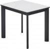 480M05792 Стол ТЕТ-А-ТЕТ 120  Белый мрамор, керамика / Черный каркас М-City