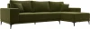 122404 Диван угловой Льюес правый (Зеленый/Микровельвет) Лига Диванов арт.122404