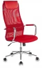 KB-9N/R/TW-97N Кресло руководителя Бюрократ KB-9N красный TW-35N TW-97N сетка/ткань с подголов. крестовина металл хром
