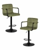 LM-5011-N_B-M_VV-LAR-E2041-7 Набор 2 шт стул барный DOBRIN KRUGER ARM BLACK (зеленый вельвет (LAR-E2041-7))