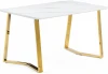 571411 Керамический стол Селена 140 (Селена 1 140х80х77 белый мрамор / золото) Notta арт.571411