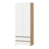 00-00196750 Шкаф двухстворчатый Арника с ящиками Некст 1, Дуб золотой, Белый