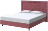 2025235 PROxSON Кровать London Boxspring Standart (Ткань: Велюр Ultra Багряный) 160x200