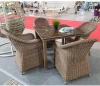 T257B/Y490 Light brown 4Pcs Комплект мебели T257B/Y490 Beige (4+1) (Искусственный ротанг/Светло-коричневый) Afina