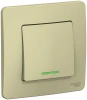 BLNVS010617 Выключатель встраиваемый одноклавишный с подсветкой (бежевый) Systeme Electric Blanca BLNVS010617