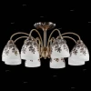 75040-8C ANTIQUE Люстра потолочная Natali Kovaltseva Salamanca, 8 плафонов, бронза с белым и прозрачным