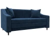 129781 Диван прямой Лига-071 (ЛДСП,Брус,Фанера/Дерево/Велюр/Синий) Лига Диванов 129781