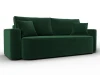 137074 Диван прямой Лига-118 НПБ (ДСП,ЛДСП,Брус,Фанера,Велюр/Зеленый) Лига Диванов 137074