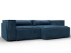 131147 Диван угловой Лига-061 угол правый (ДСП,Брус,Фанера,Велюр/Синий) Лига Диванов 131147