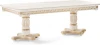 575482 Стол деревянный Woodville Морнит 220(320)х110 слоновая кость / золото