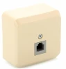 TELA-001K Телефонная розетка накладная RJ-11 (кремовый) Systeme Electric Этюд TELA-001K