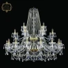 11.25.16+8+4.460.2d.Br.Sp Подвесная большая люстра с хрустальными подвесками Art Classic 11.25 11.25.16+8+4.460.2d.Br.Sp (220V, на цепи, подсвечник, свеча)