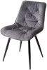 DC99991005BLACK Обеденный стул M-City MONACO UF910-05 DARK GREY, велюр/черный каркас
