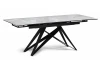 625936 Кухонный стол Notta Блэкберн 140(200)х80 кристл белый мрамор / черный