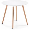 023653 Стол обеденный La Forma (ex Julia Grup) Wad (Белый/ МДФ,Дерево,Бук,Обработанная древесина)