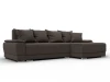 137085 Диван угловой Лига-119 угол правый (ДСП,Брус,Фанера,ЛДС,Рогожка/Коричневый) Лига Диванов 137085
