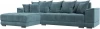 121106L Диван угловой НордСтар левый угол (Бирюзовый/Велюр) Лига Диванов арт.121106L