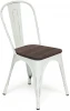 10706 Стул VIP Loft Chair (mod. 011) butter white vintage (металл/сиденье: дерево береза)