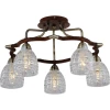 412-05-53ABW antique brass + walnut Потолочная люстра N-Light 412 412-05-53ABW antique brass + walnut