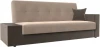 118474L Диван-книжка Лига-020 стол слева (Бежевый,Коричневый/Велюр) Лига Диванов арт.118474L