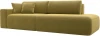 121336L Диван прямой Лига-036 НПБ Модерн подлокотник слева (Желтый/Микровельвет) Лига Диванов арт.121336L