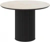 00-00075273 Стол DikLine AKR120 Керамика Krater Perla (бежевый матовый)/подстолье черное/опоры черные (2 уп.), арт.00-00075273