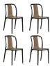 SET-4 669PP-LMZL ADAM Набор 4 шт Стул обеденный DOBRIN ADAM (черный/бежевый)