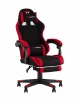 УТ000039482 Кресло спортивное TopChairs Prophet с оттоманкой ткань черно-красный арт.УТ000039482