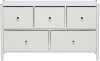 9780201379624 Комод Leset Нирита/Хайди широкий 5 ящиков, Белый (Сталь,Экокожа/Белый) арт.9780201379624