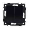 REA-R-011BK Выключатель кнопочный 2-клавишный 10А/250В изогнутый, черный Kollinger REA-R-011BK для Aspekt, Eleganz, Reflex