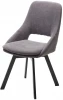 670M05283 Стул ASP, 360 град. поворот. B28 Темно-серый, велюр / черный каркас, М-City