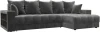 128610 Диван угловой с декором и полкой Лига-050 НПБ Лига Диванов (Велюр) арт.128610