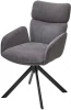 631M05504 Стул M-City TRIS 360 град. поворот с возвратом, Davis Nowo 92 серый, букле /Point 90 серый/ Черный