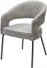 629M05554 Стул M-City SNUG 3018-03 светло-серый, шенилл / черный каркас