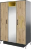 515120 Шкаф Woodville трехдверный Нобира антрацит / дуб ирландский / солнечный свет 515120