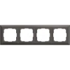 WL14-Frame-04 GR-BR Рамка на 4 поста Werkel Fiore, серо-коричневый