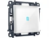 MA102060 Комплект механизма 1-кл выключателя с самовозвратом с подсветкой 10000K Ambrella Volt ALFA MA102060 Белый глянец QUANT (AP1020, VM113, G17B)