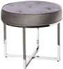 47ED-003BAN-SER Пуфик Garda Decor 47ED-003BAN-SER (Хром/Серый)