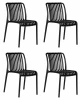 LMZL-PP776-N_P-B-03 Набор 4 шт стул обеденный DOBRIN WALTER (черный)