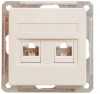 RSI-251KK5E-2-86 Розетка встраиваемая двойная Ethernet RJ-45 (слоновая кость) Systeme Electric W59 RSI-251KK5E-2-86