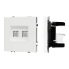 054312 Механизм сдвоенной компьютерной розетки SCT-NOBE-MPC2-SFPL-WH (RJ-45, CAT6) (Arlight) 054312