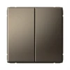 GAL000665 Переключатель двухклавишный (мокко) Systeme Electric GAL000665