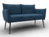 131078 Диван прямой Лига-083 (Фанера/Металл/Велюр/Синий) Лига Диванов 131078