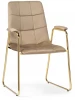 15545 Стул Woodville на металлокаркасе Lana beige / gold 15545
