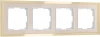 W0042851 Рамка на 4 поста Baguette (айвори/латунь) Werkel W0042851 (a062783)